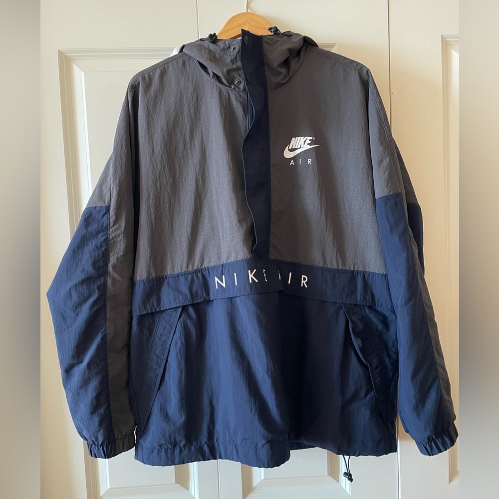 Nike Air Navy and Gray Windbreaker